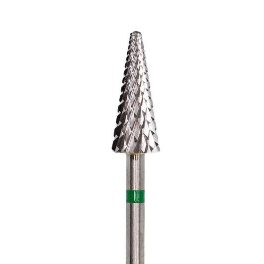 Carbide nail drill bit cone green EXPERT head diameter 6 mm / working part 14 mm