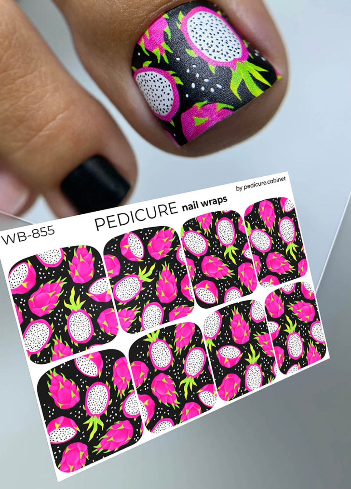Pedicure Dragon. Large. Nail wrap WB-855