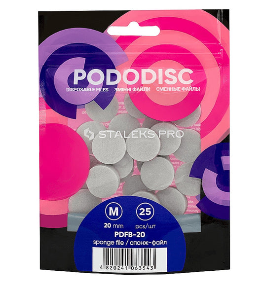 Disposable files-sponges for pedicure disc Pododisc Staleks Pro M (25 pcs)