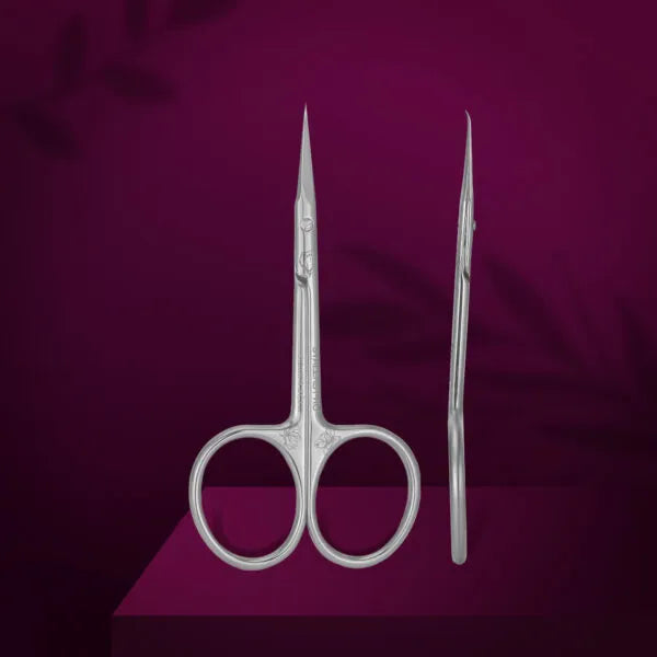 Professional cuticle scissors with hook EXCLUSIVE 21 TYPE 2 (magnolia)