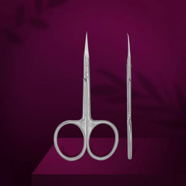 Professional cuticle scissors with hook EXCLUSIVE 23 TYPE 2 (magnolia)